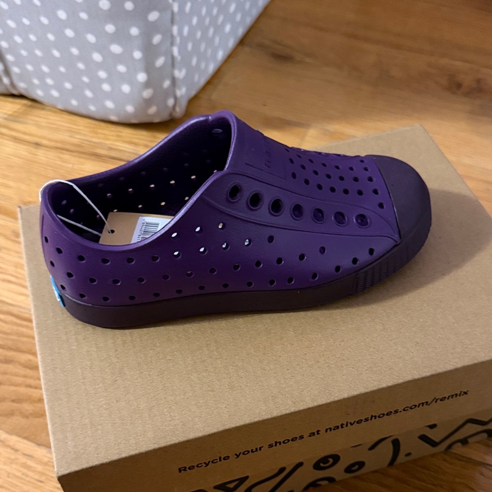 Kids Purple Slip-On Shoes